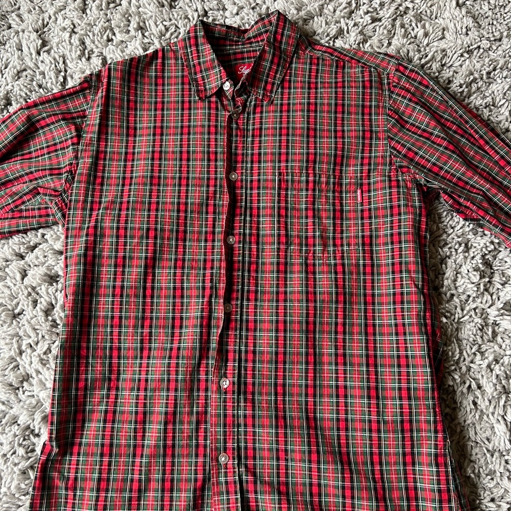 Men’s large Supreme button down long sleeve shirt